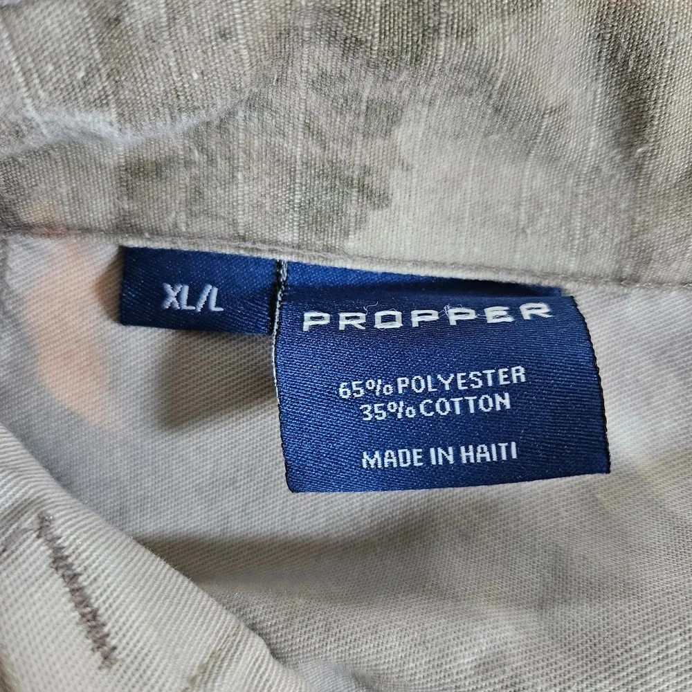 Propper Cargo Pants Mens XL/L Grey Camo Tactical Ripstop Multi Pocket Utility
